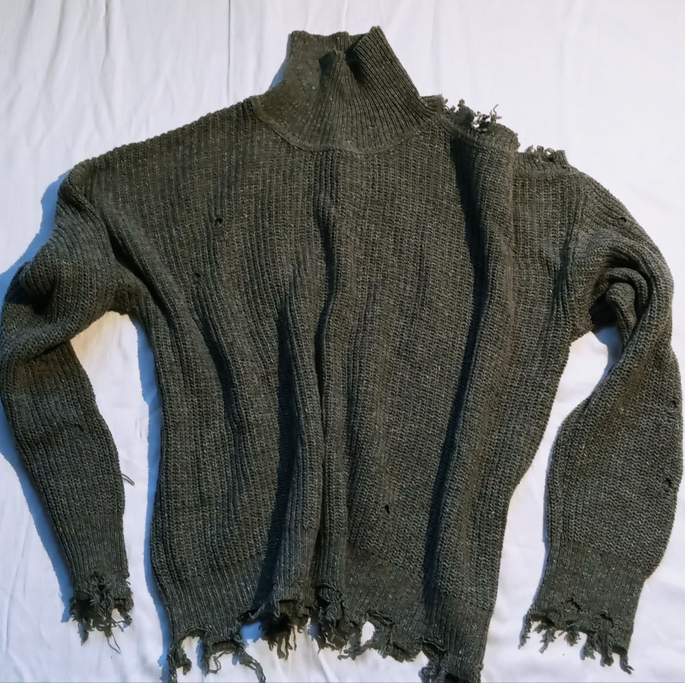 Maison Mascallier torn holes sweater